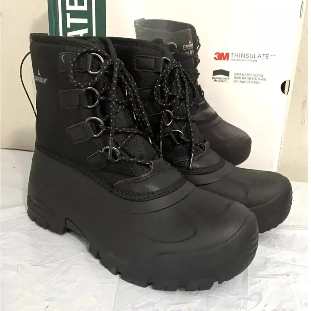 Staheekum Men's Memory Foam 3M Thinsulate Snow Boot